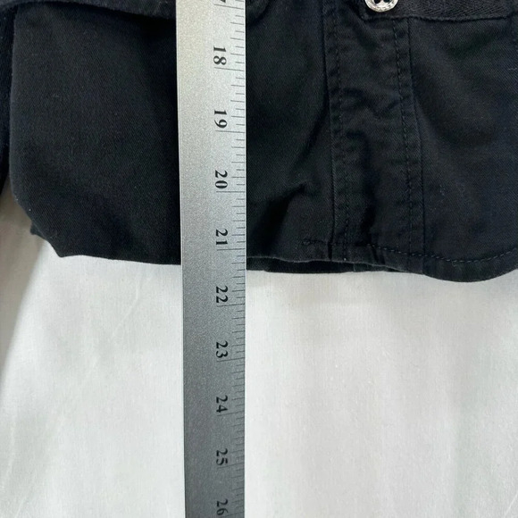 CAbi Jacket Womens Size 8 Twill Military Style Hook Closure Blazer Cotton Black - Picture 12 of 12